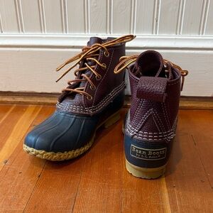 L.L. Bean Women's Two-Tone Duck Boots — Brown and Black